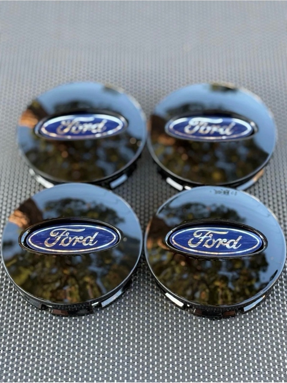 SET OF 4 FORD BLACK  65mm/2.58 inch Wheel Rim Center Hub Caps - Fits Most Model